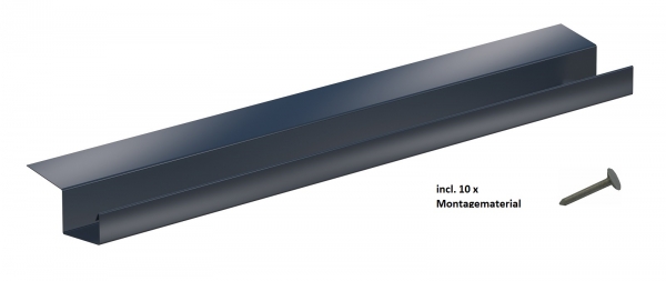 Kastendachrinne Simpel 1,25 Meter Aluminium anthrazit incl. Montagematerial